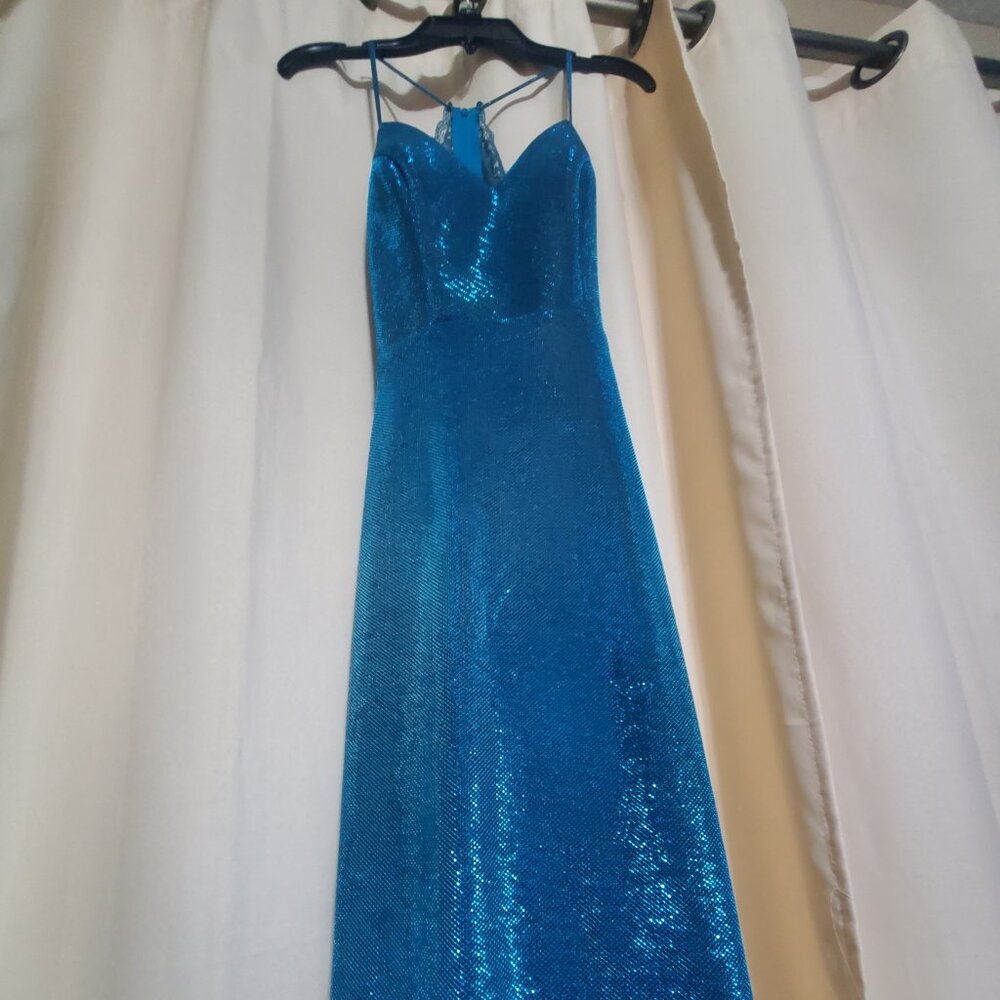 Blue mini dress